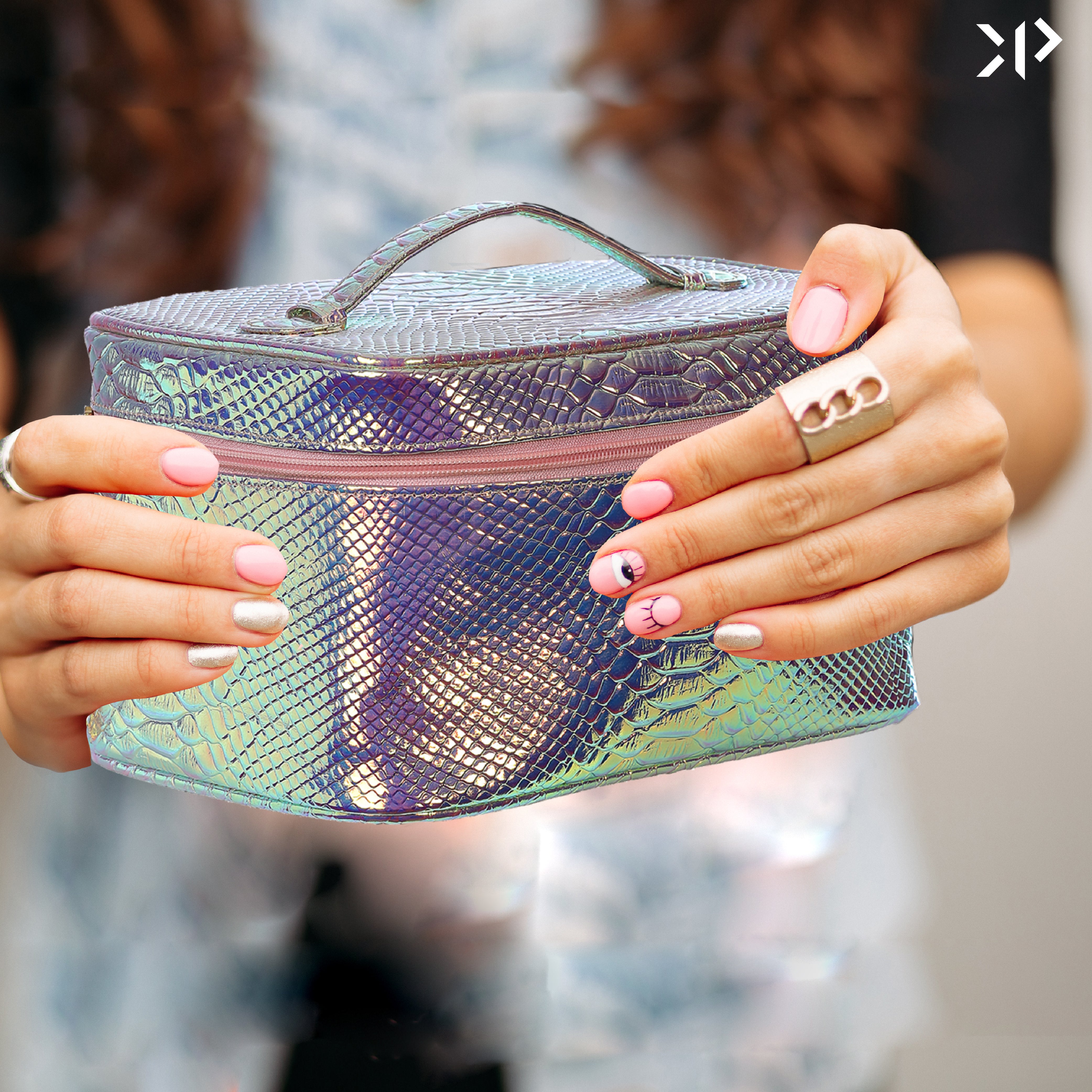 Makeup Box Pink Hologram