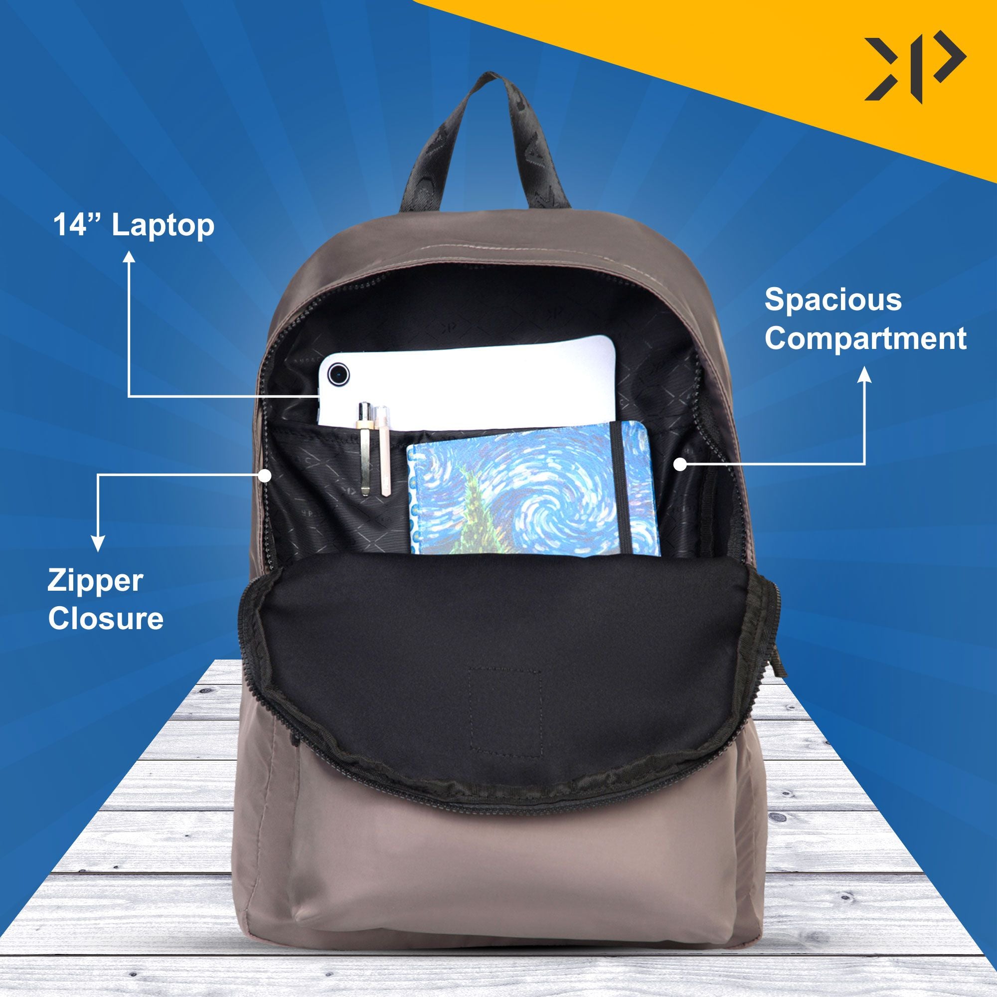 Unisex Laptop Backpack (Grey)