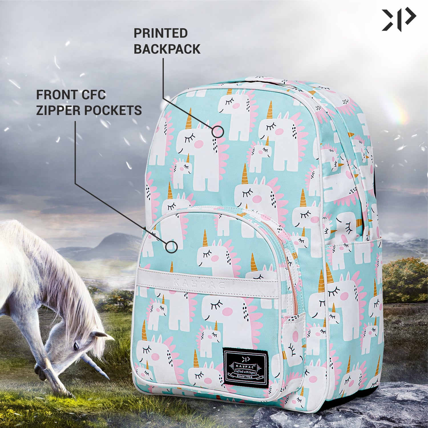 Unicorn Printed Backpack