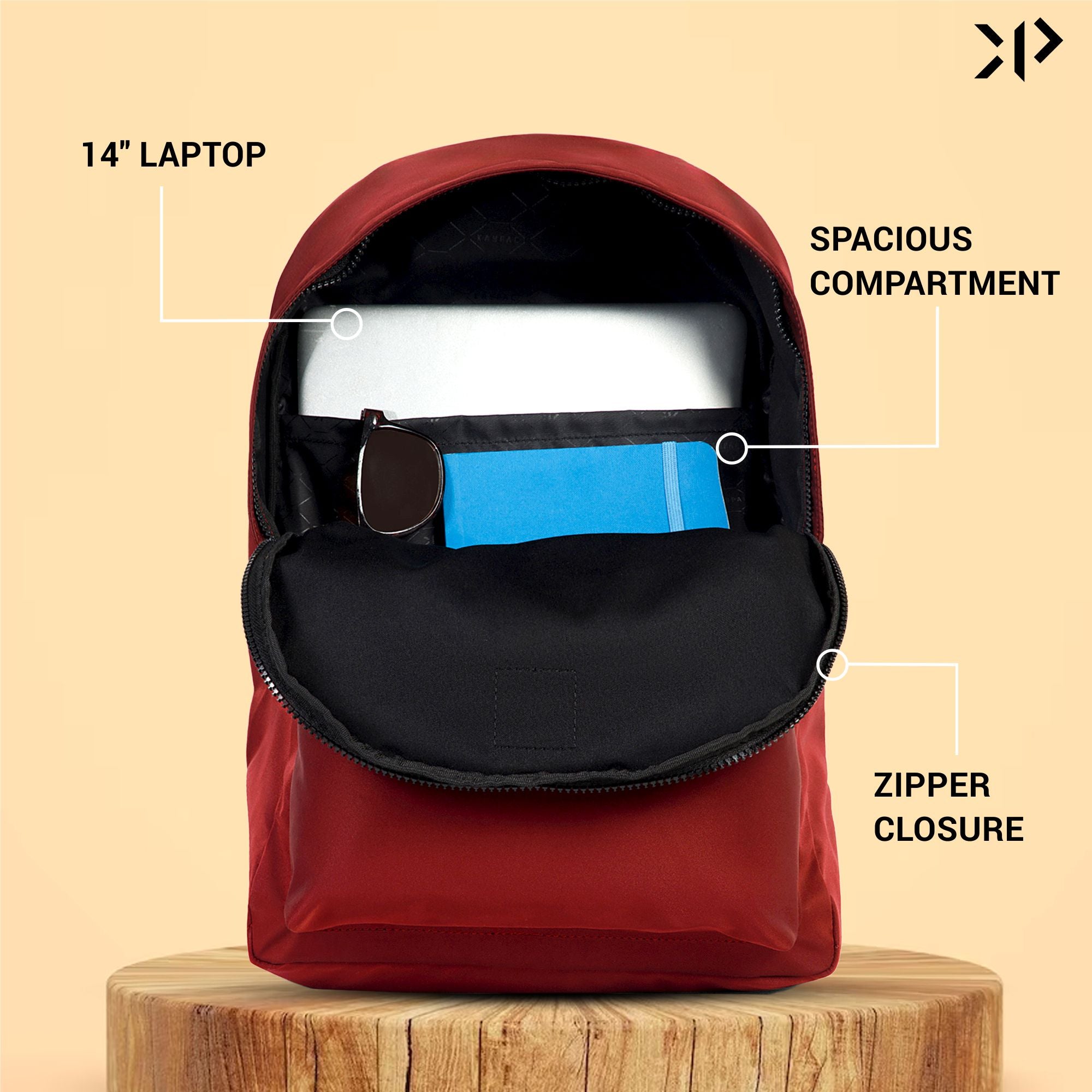 Unisex Laptop Backpack (Red)