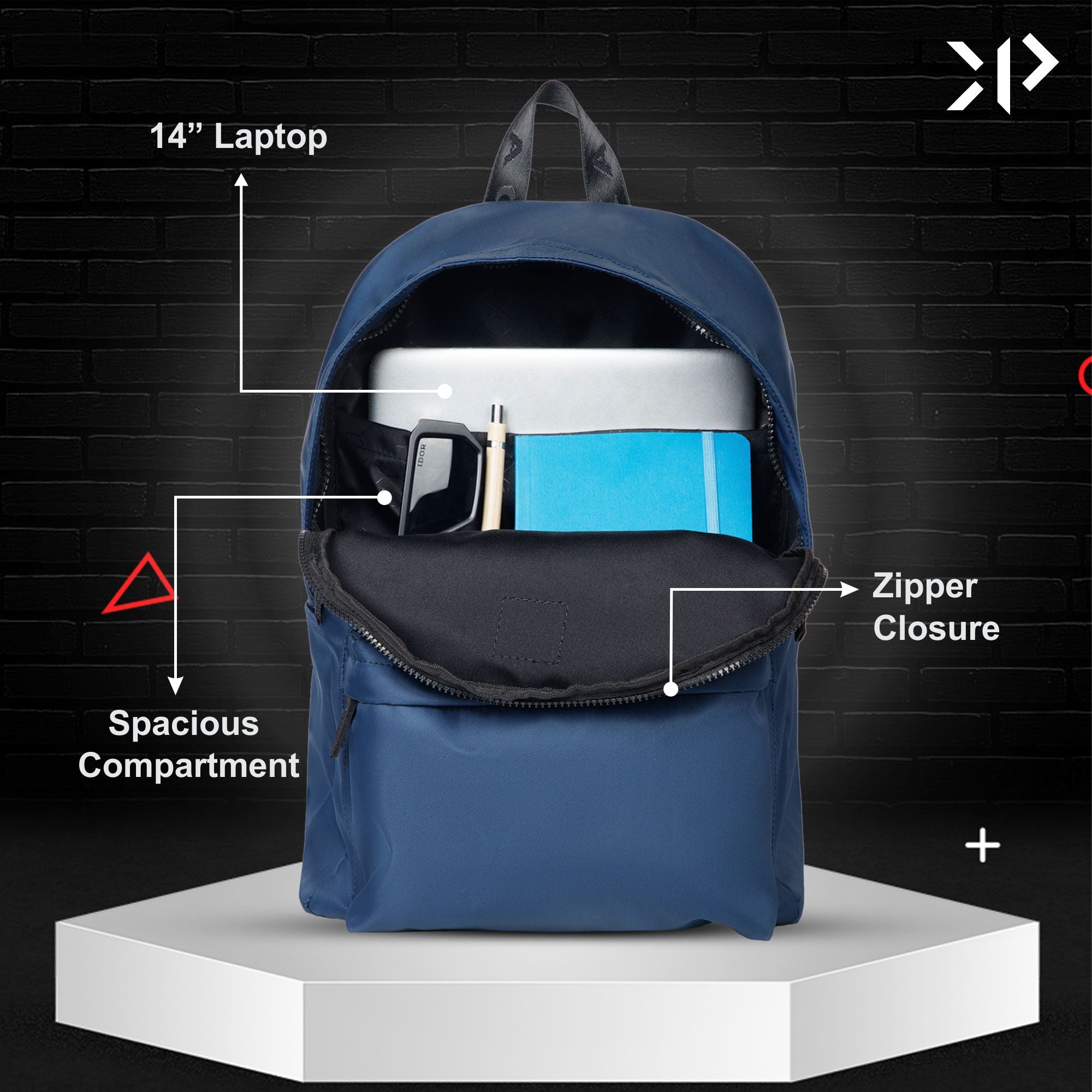 Unisex Laptop Backpack (Blue)