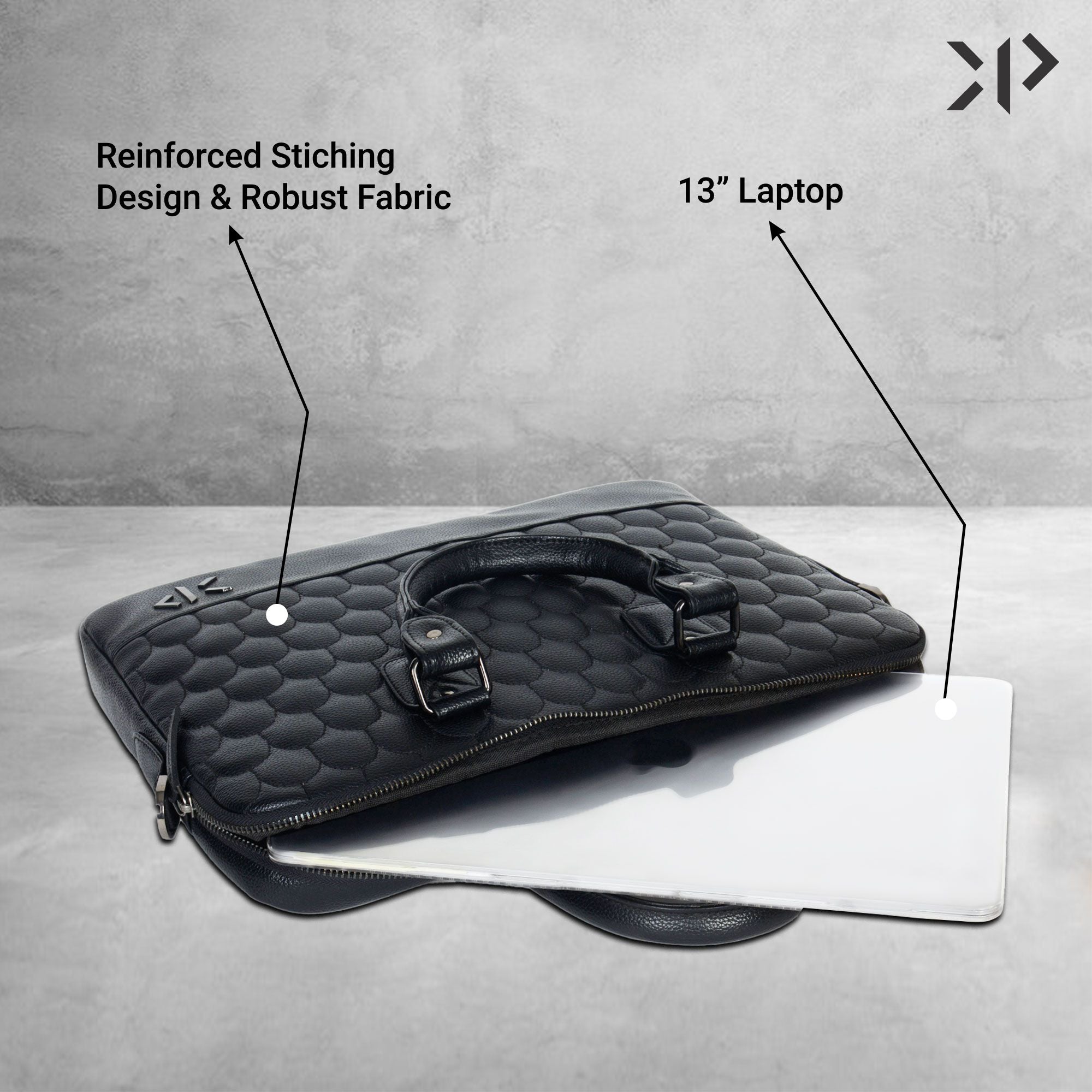 Unisex Black Laptop Bag