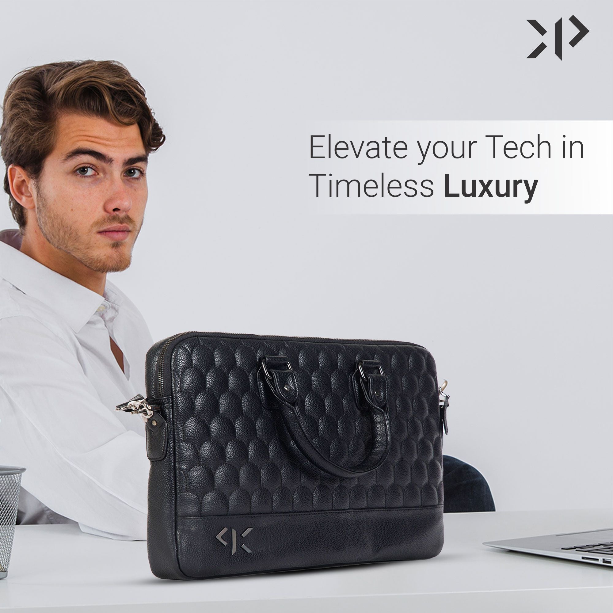 Unisex Black Laptop Bag