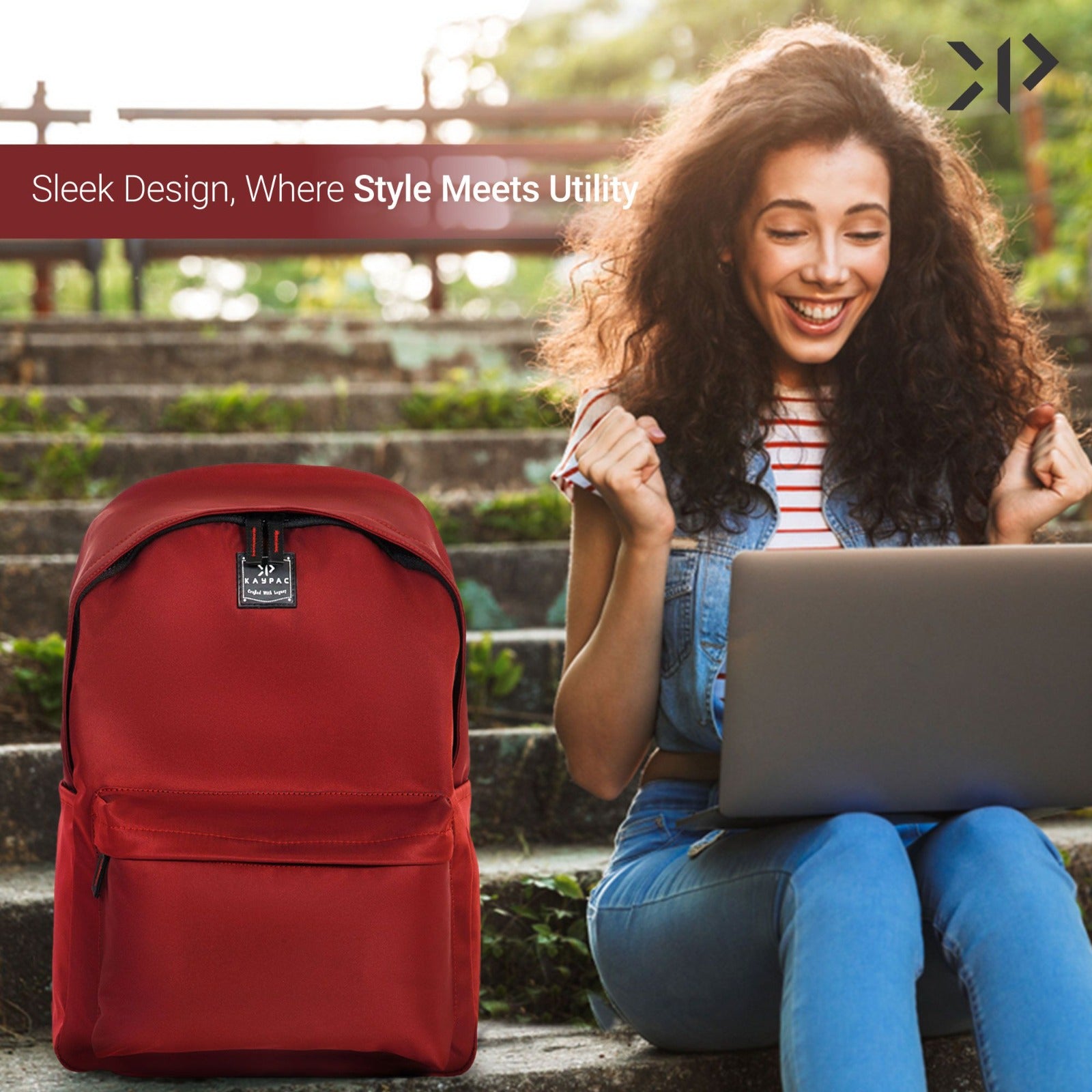 Unisex Laptop Backpack (Red)