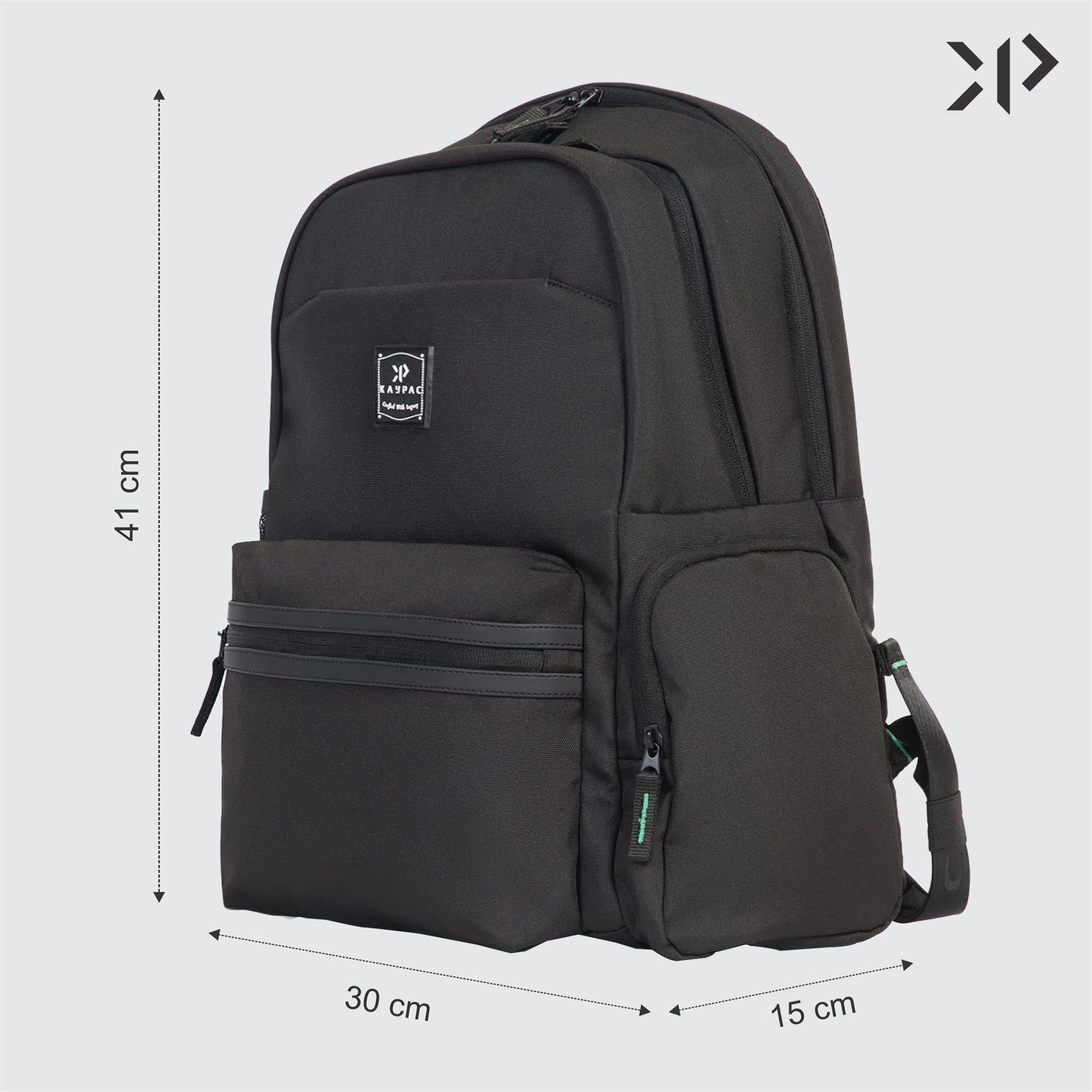 Unisex Charcoal Black Travel Backpack