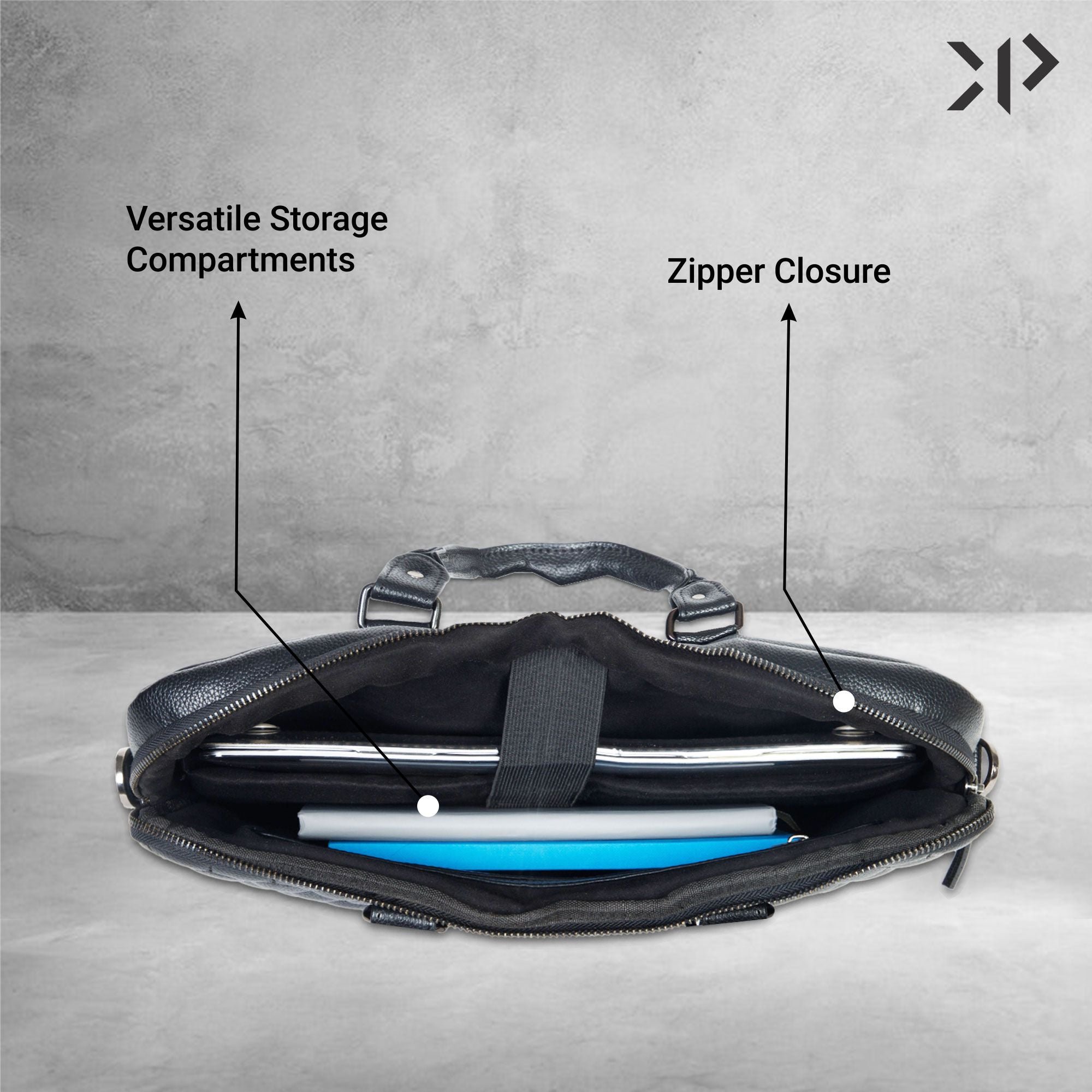 Unisex Black Laptop Bag