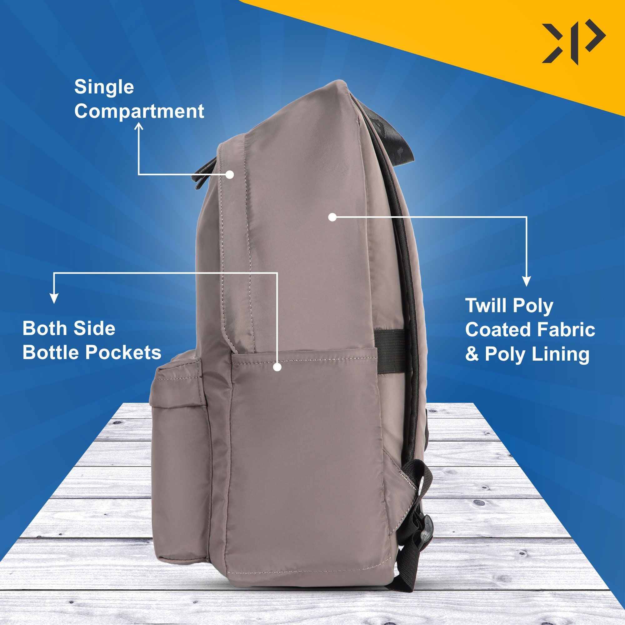 Unisex Laptop Backpack (Grey)