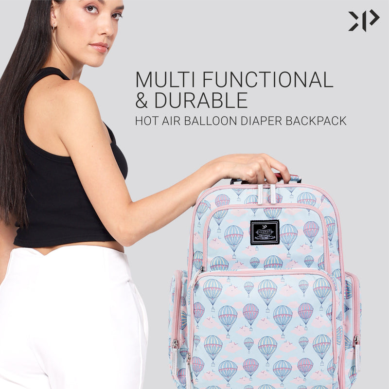 Hot Air Balloon Printed Travel Diaper Bag