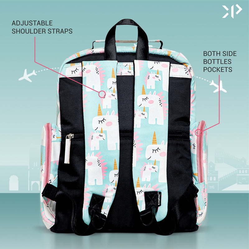 Unicorn Printed Backpack  with free Pouch