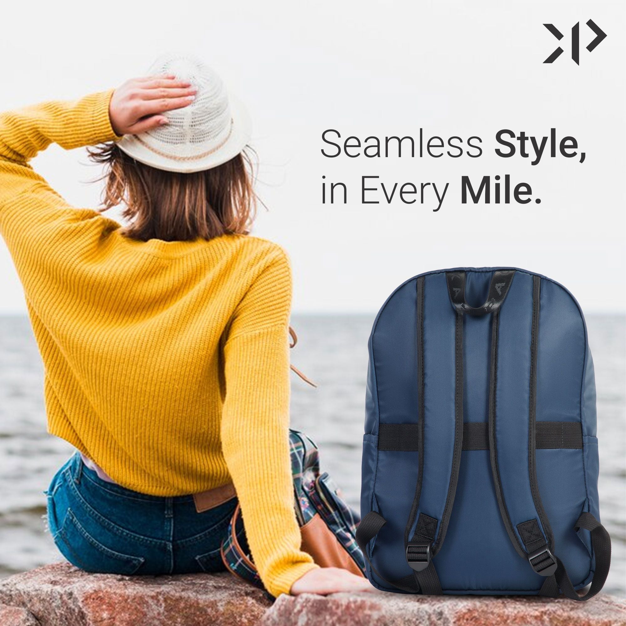 Unisex Laptop Backpack (Blue)