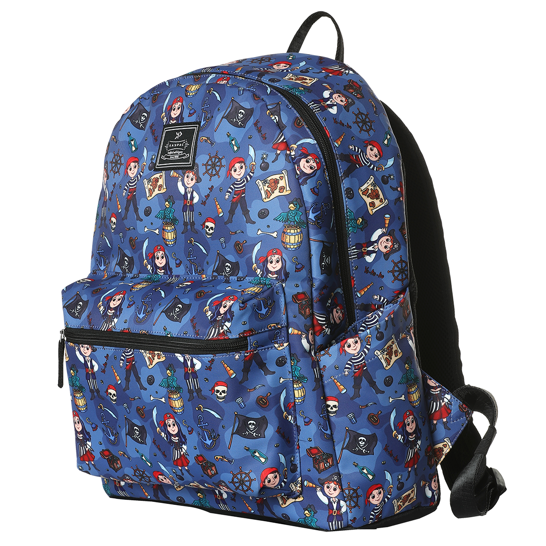 Pirate Printed Backpack with free Pouch