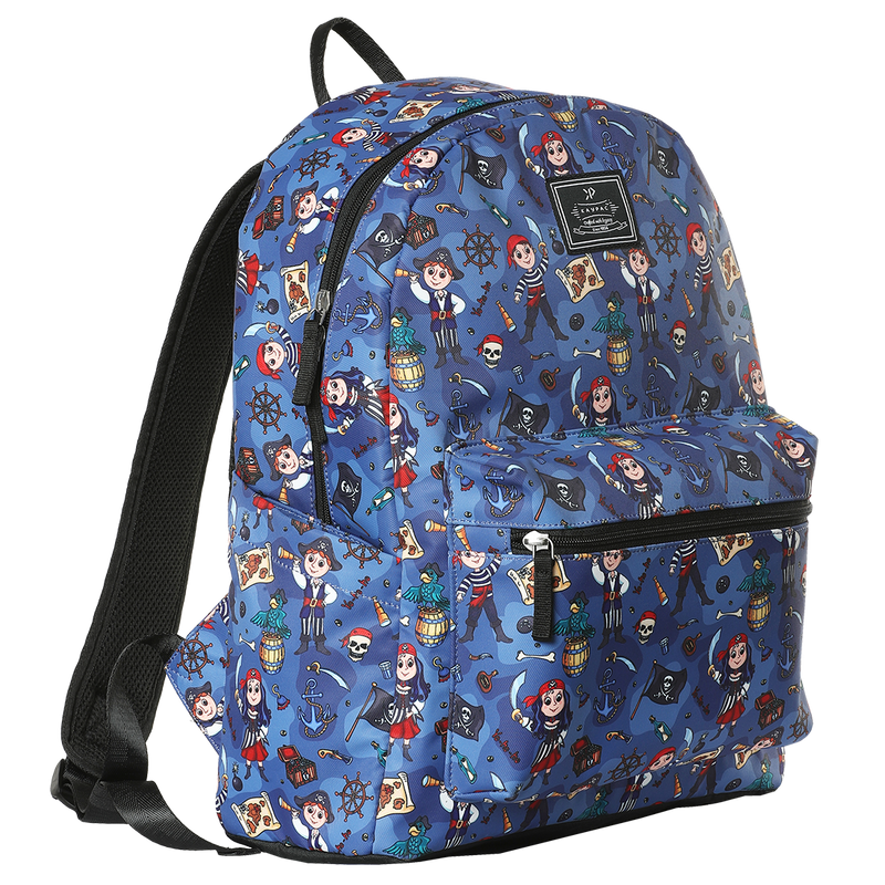 Pirate Printed Backpack with free Pouch