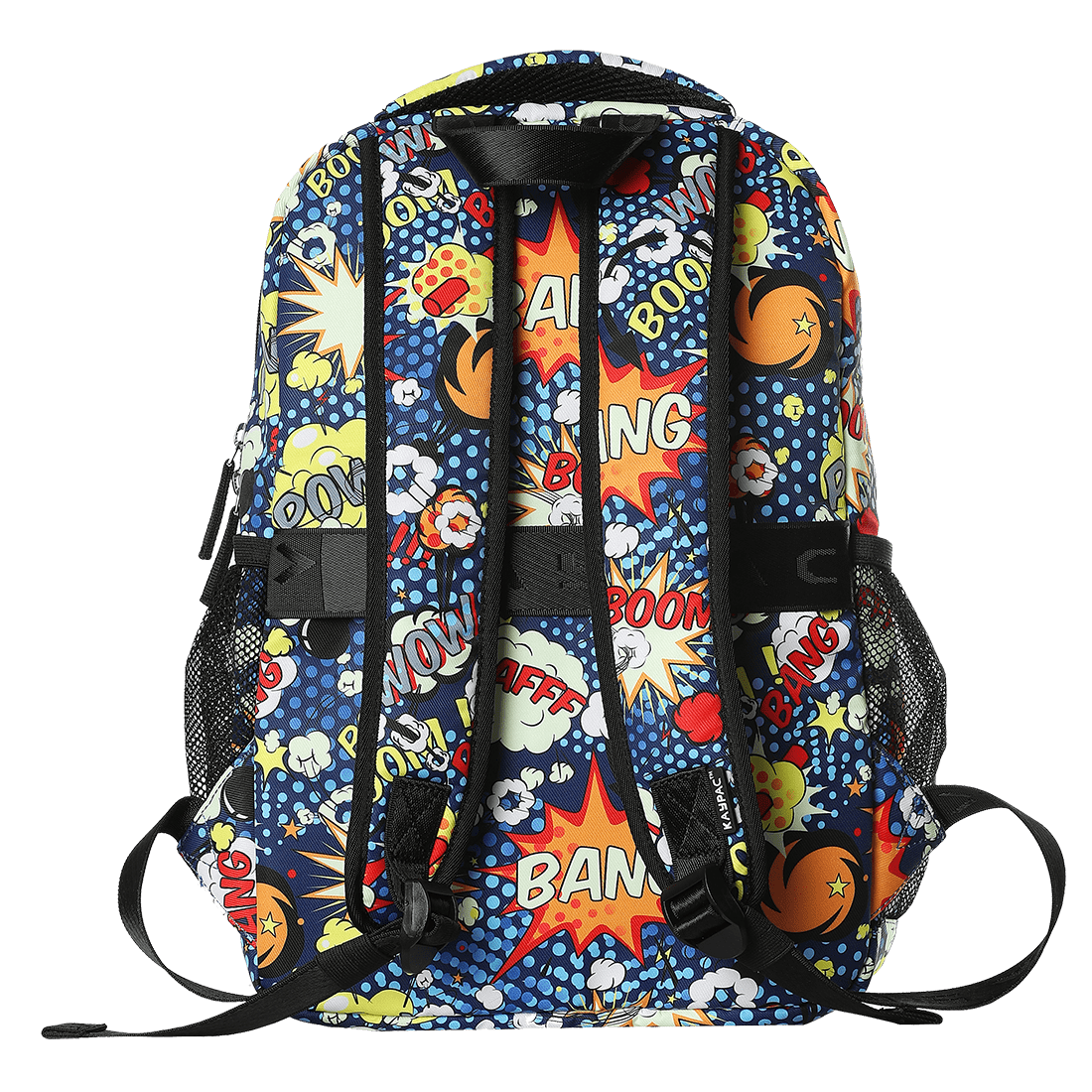 Boom Bang Printed Colorful School Backpack with free pouch – Kaypac ...