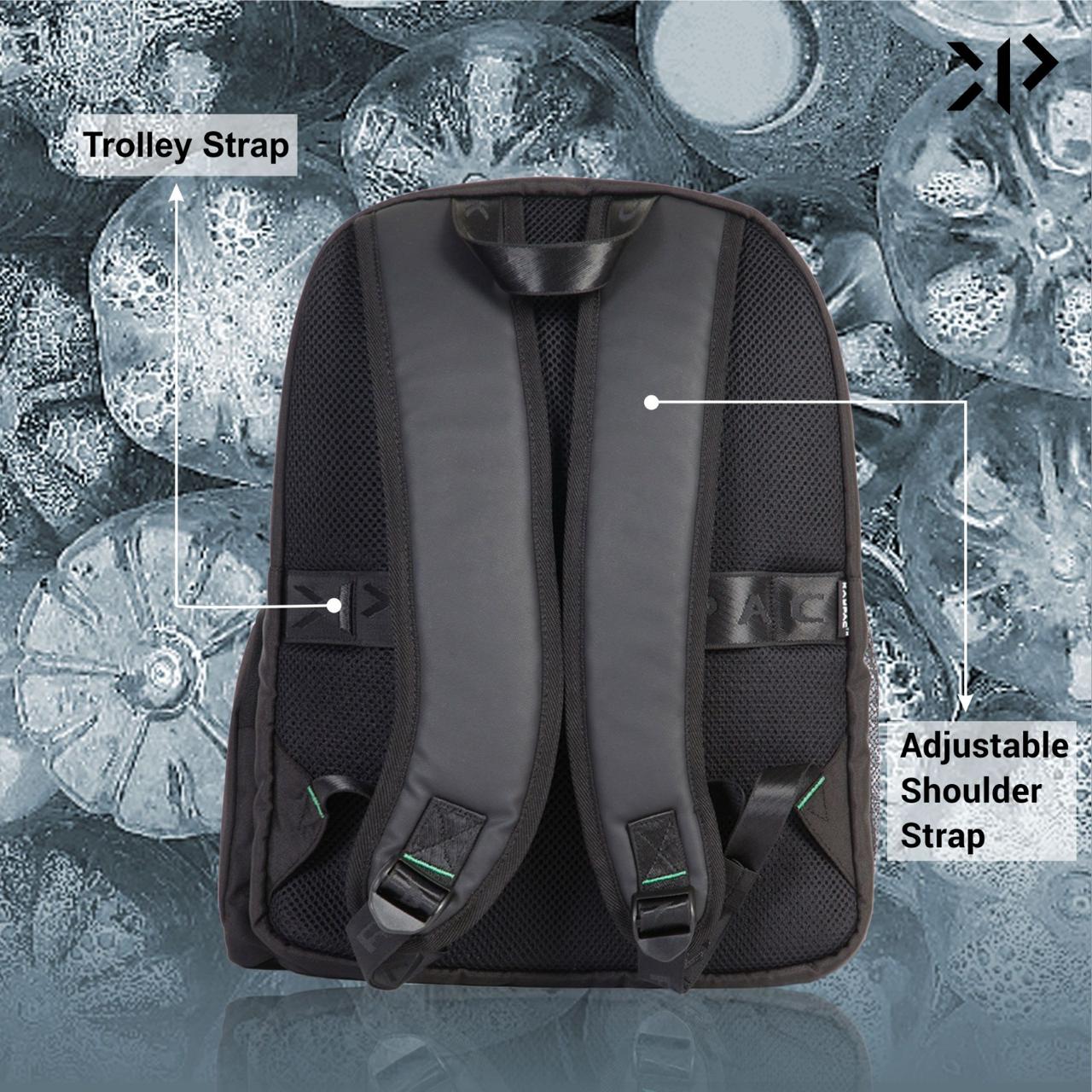 Unisex Charcoal Black Travel Backpack