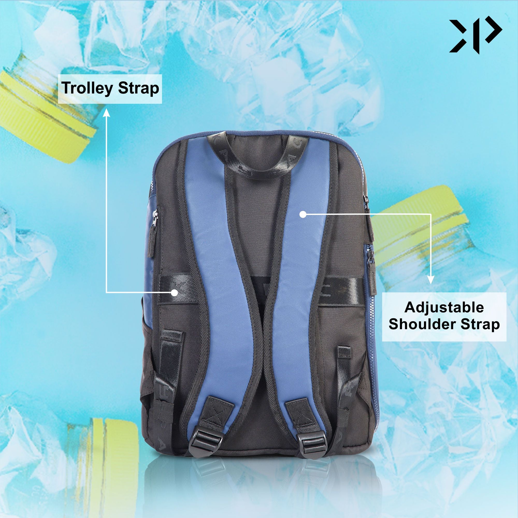 Laptop Backpack (Black & Blue)