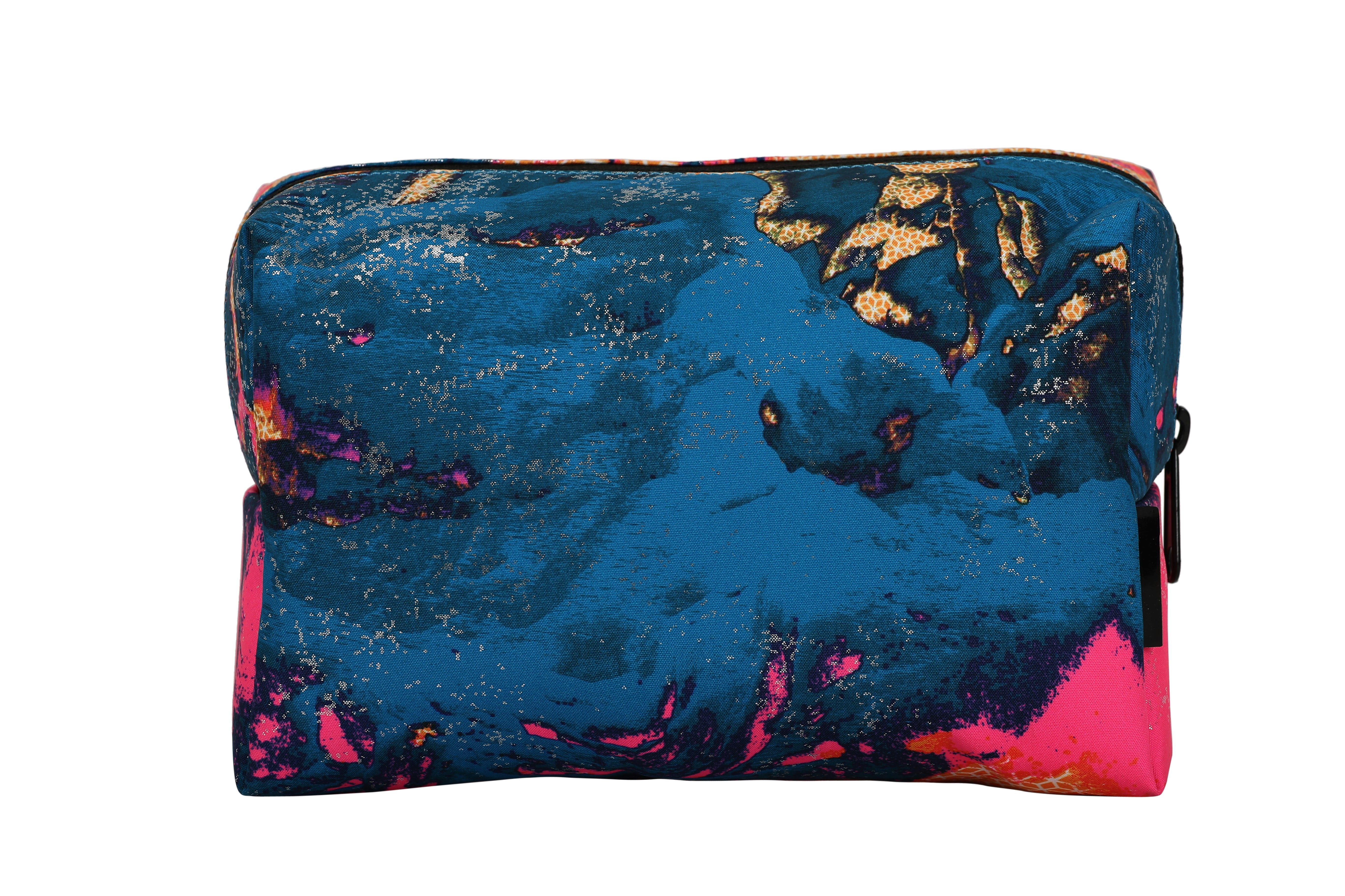 Pink & Blue Print Pouch