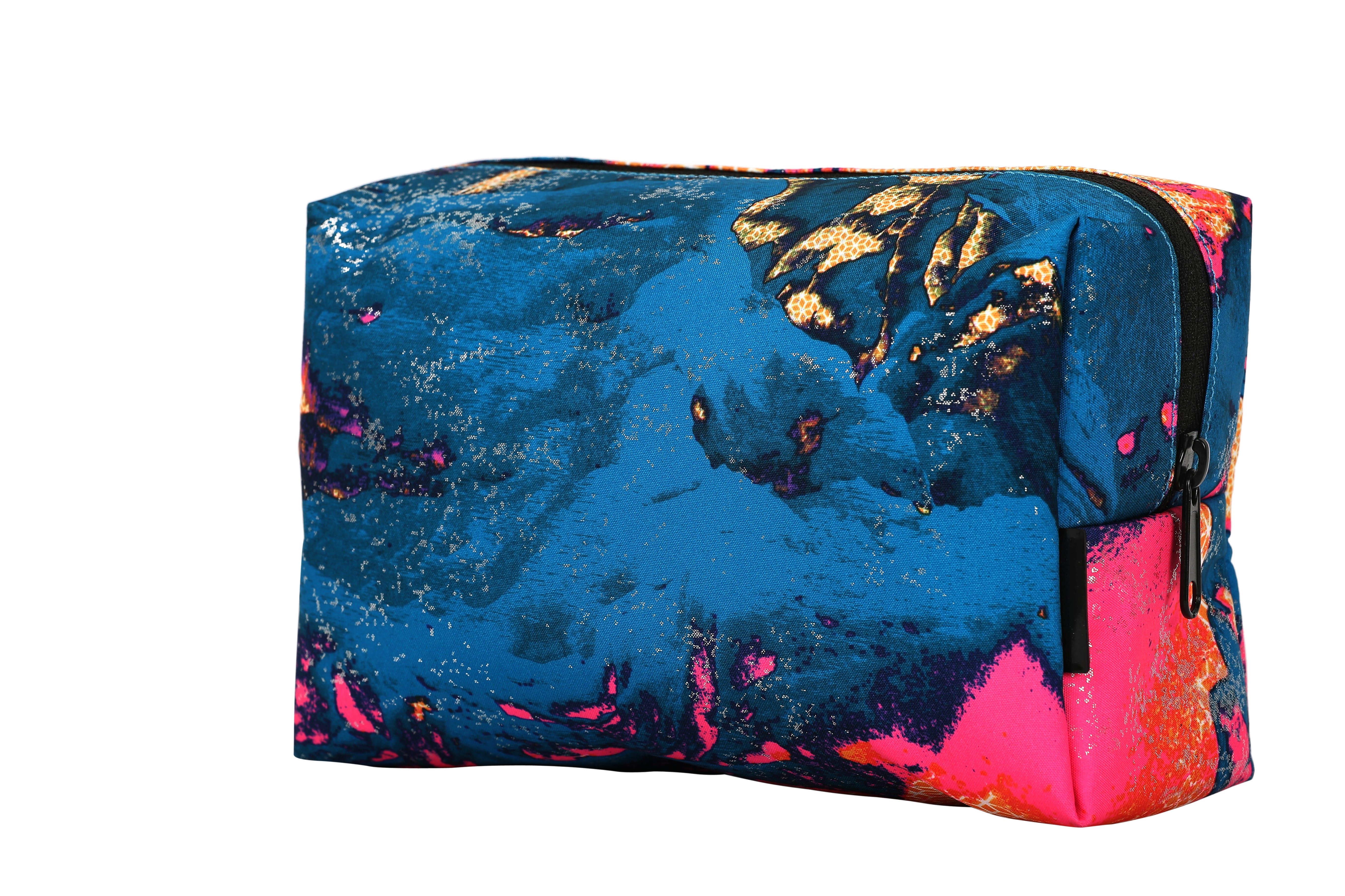 Pink & Blue Print Pouch