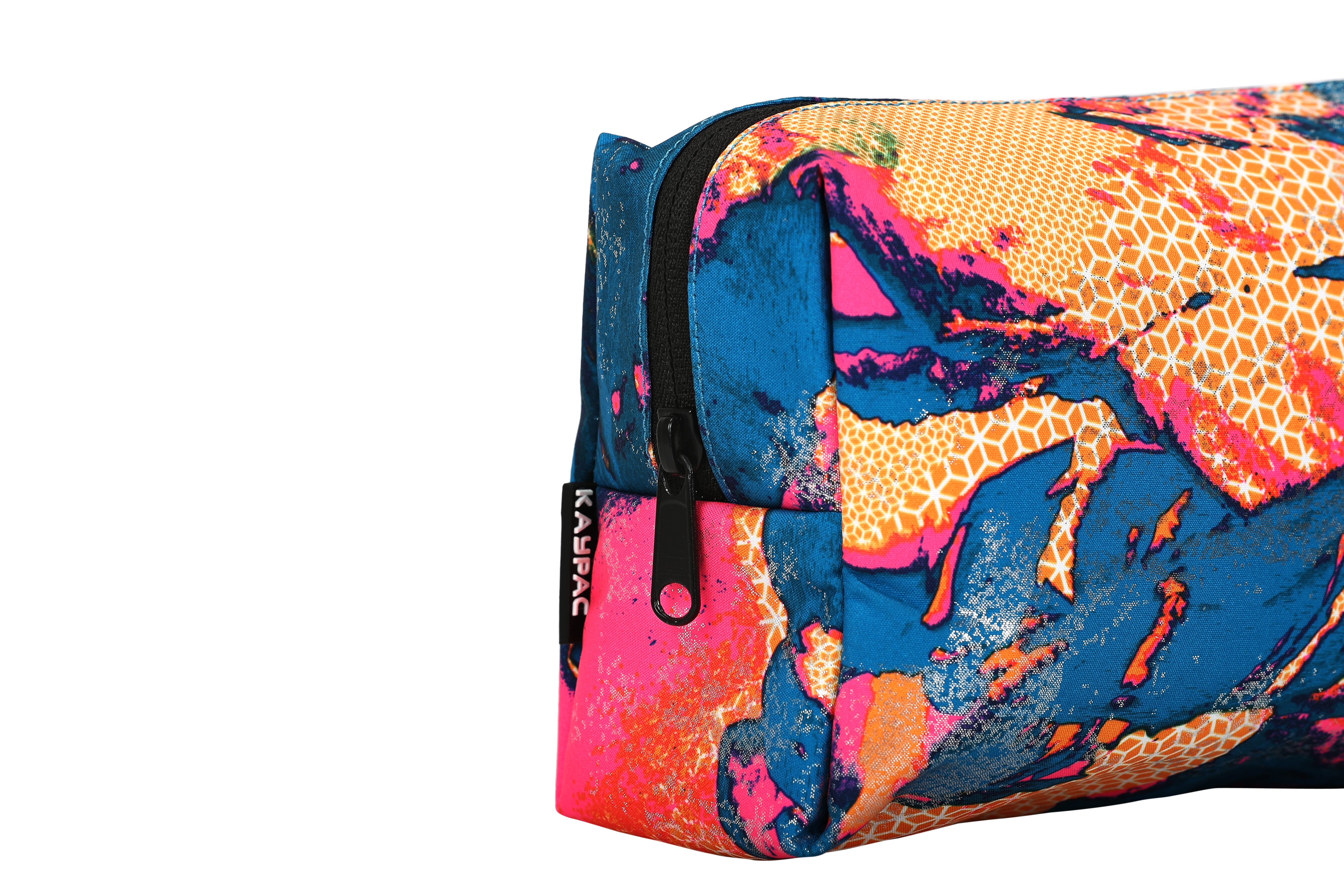 Pink & Blue Print Pouch