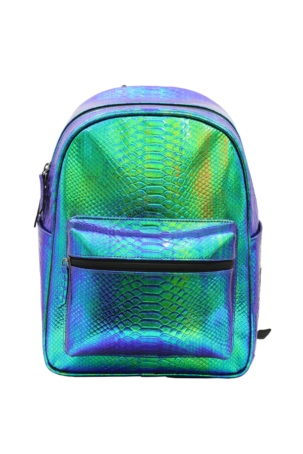 Small Backpack Blue Hologram